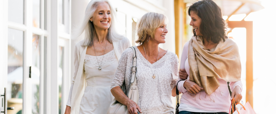 Female friendship, women walking together